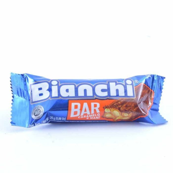 CHOCOLATE BIANCHI BARRA CARAMELO MANI 25G